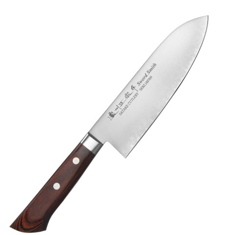 Satake Unique Mahogany VG-10 Nóż Santoku 17 cm