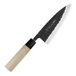 Tojiro Black Hammered Shirogami#2 Nóż Deba 16,5 cm